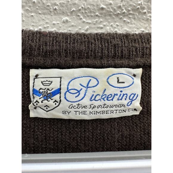 Womens Pickering by Kimberton Sweater Size Large Brown Lion Long Sleeve V-neck - Picture 6 of 12